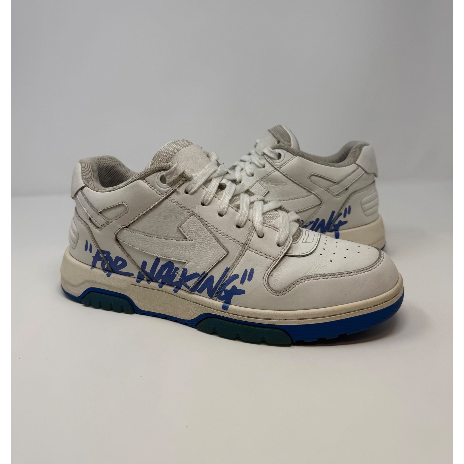 Off-White Out Of Office "For Walking" Sneaker Blue Size 9 Us 42 Eu